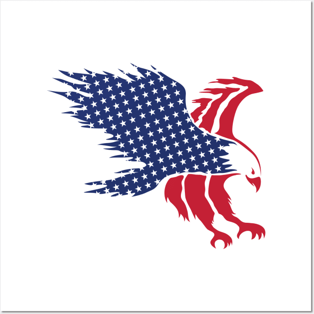US Flag Eagle Version! Wall Art by ArtOnly